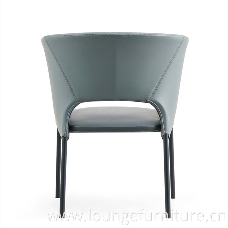 Hot Sales Company Office Lounge Chair With Iron Legs Soft Leather Lounge Chair